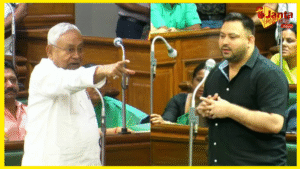 Bihar CM Nitish Kumar speaking during Bihar Assembly session while responding to Tejashwi Yadav